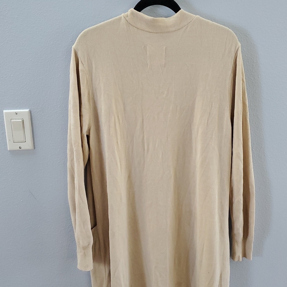 Avec Les Filles Cream Open-Front Long Cardigan - Picture 7 of 8